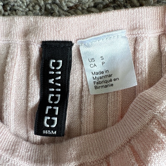 H&M Blush Ribbed Tank Top - Picture 2 of 3